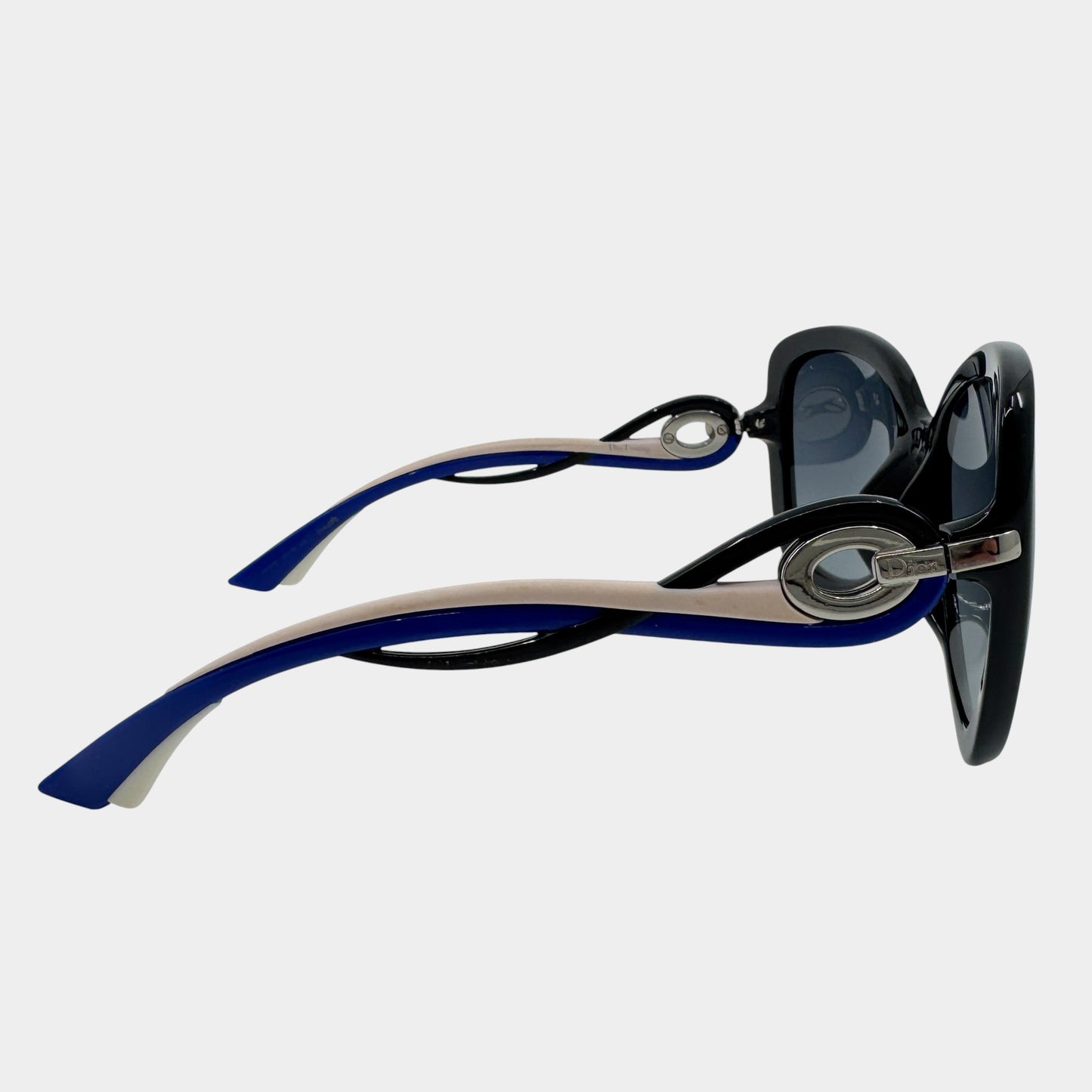 Christian Dior Vintage Black Twisting Optyl Butterfly Sunglasses