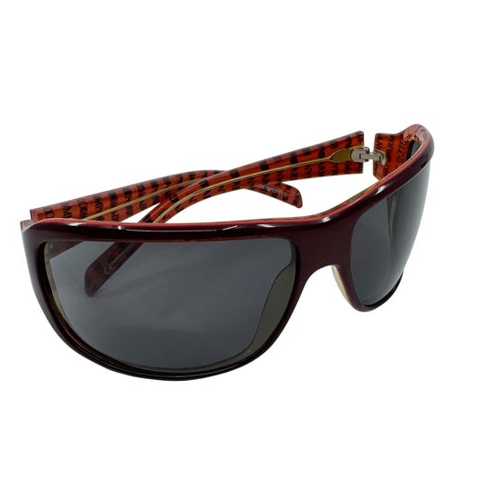 Emporio Armani Vintage Deep Red Wraparound Sunglasses 9178/S