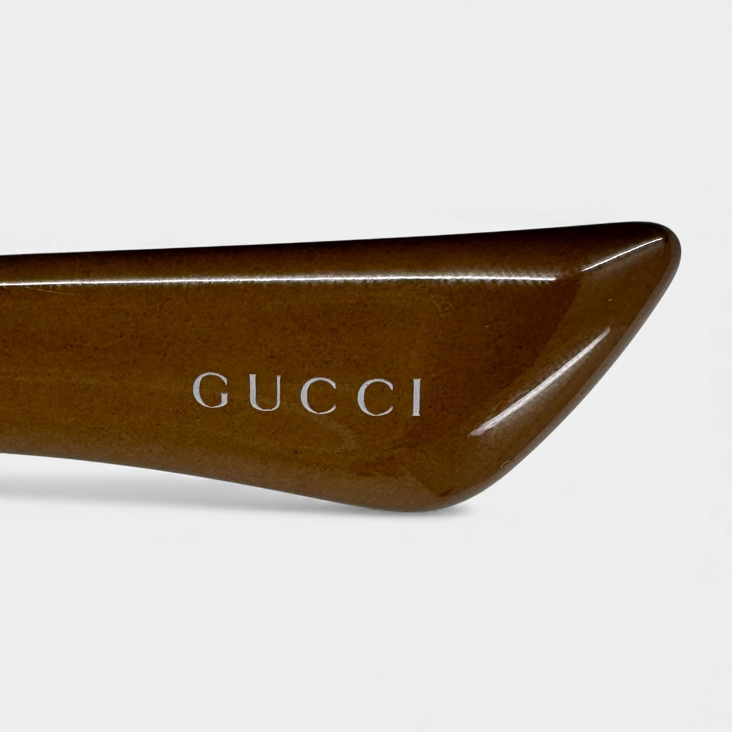 Gucci Vintage Brown Hidden Frame Shield Sunglasses GG1855/S