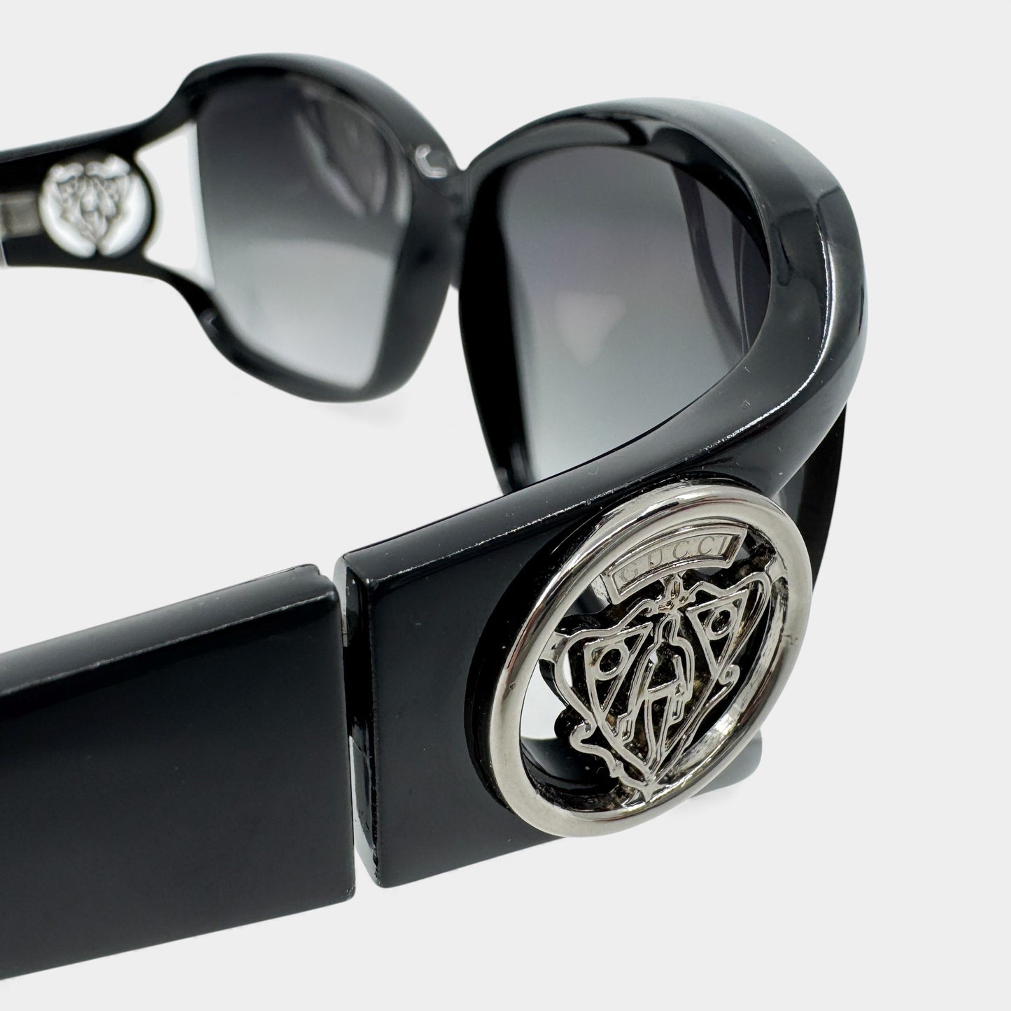 Gucci Vintage Black Rectangle Gradient Lens Sunglasses GG3059/S