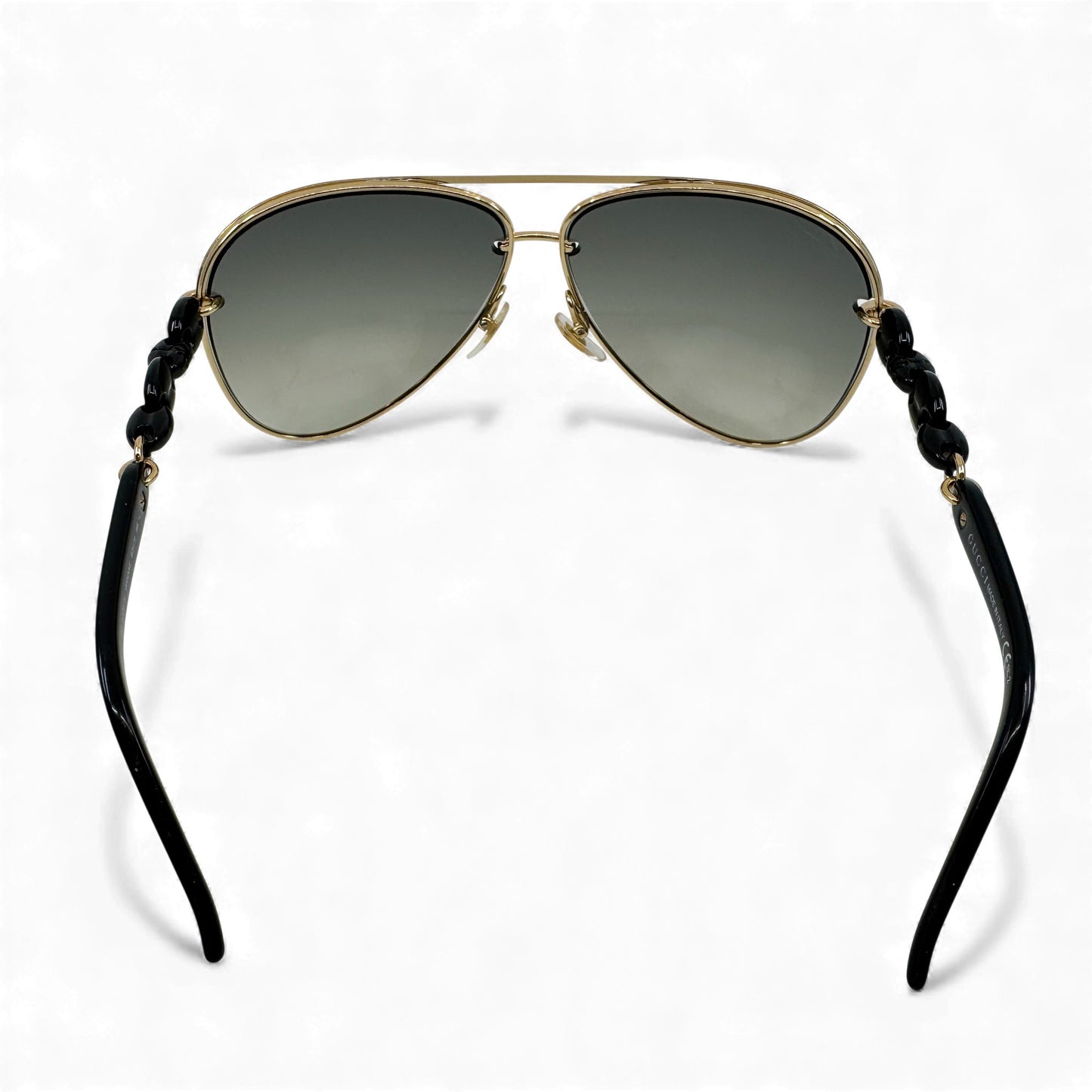 Gucci Vintage Gold & Black Aviator Sunglasses GG4225/S