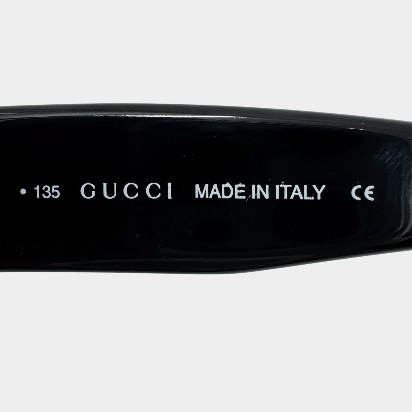 Gucci Vintage Black Rectangle Sunglasses GG2409/N/S