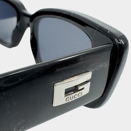 Gucci Vintage Black Rectangle Sunglasses GG2409/N/S