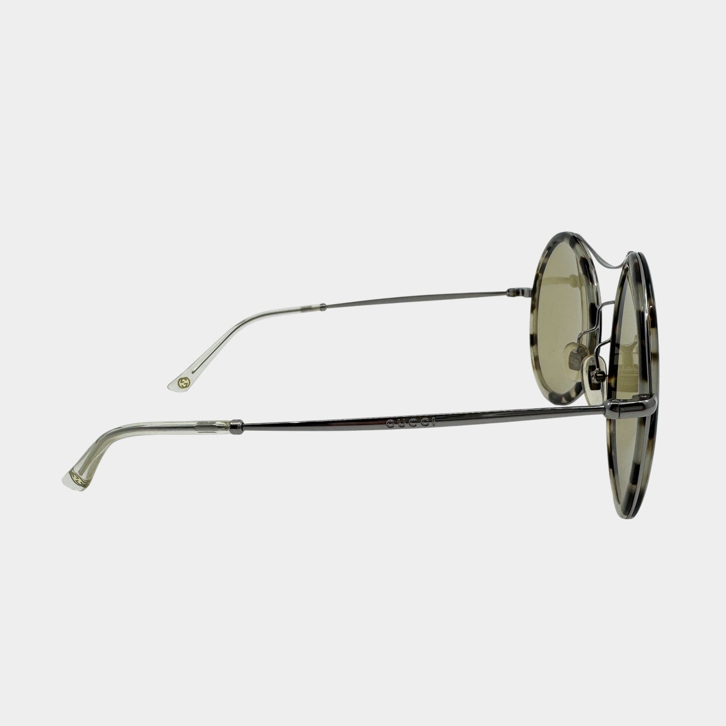 Gucci Vintage Tortoiseshell & Silver Round Sunglasses GG4252/N/S