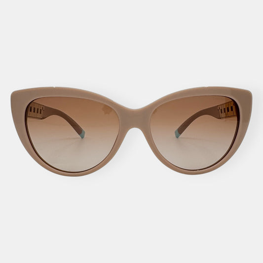 Tiffany & Co. Nude Beige Gold Detail Cat Eye Sunglasses [TF4196]