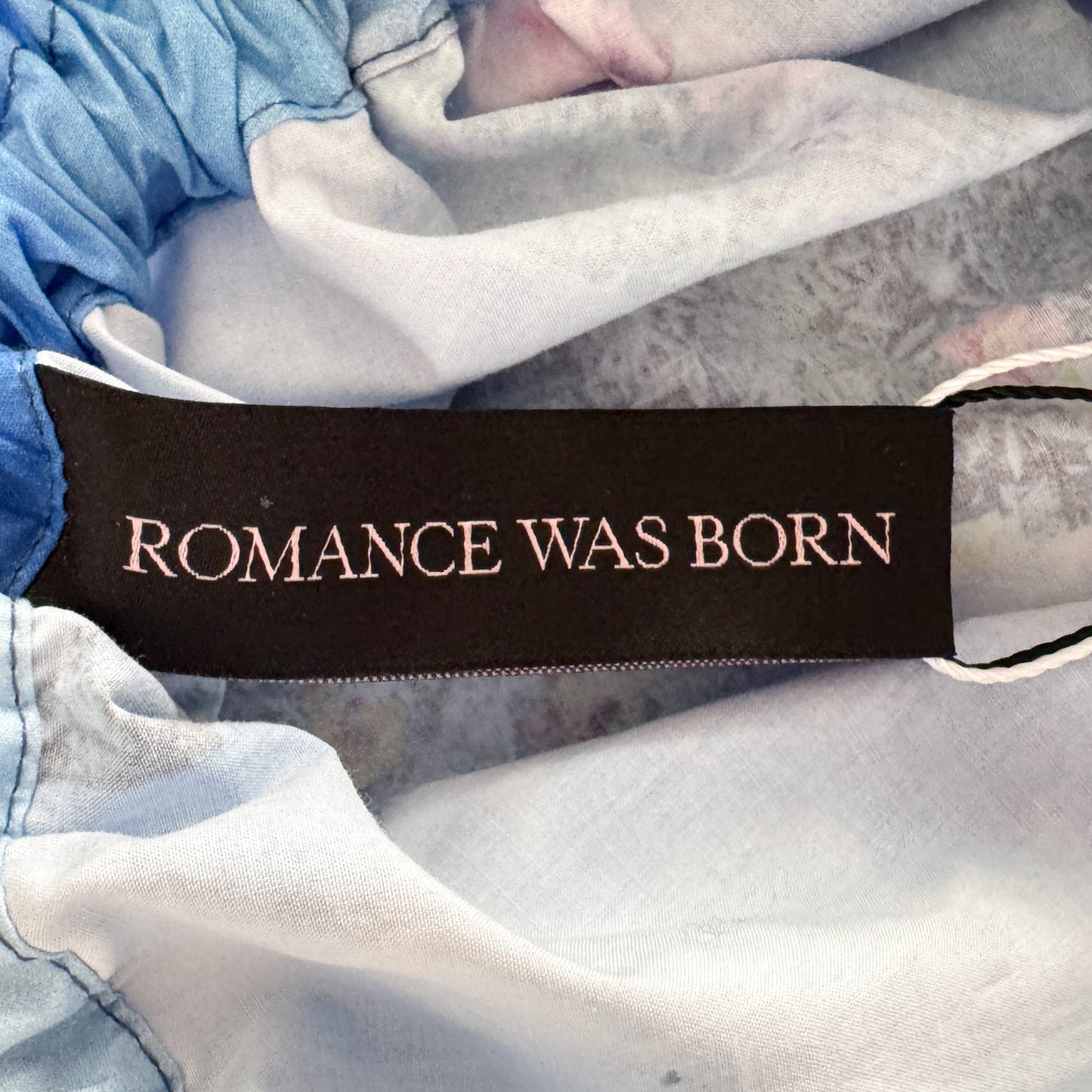 Romance Was Born X Samuel Hodge Blue Floral Petit Palais Cotton Top AU14 [NEW]