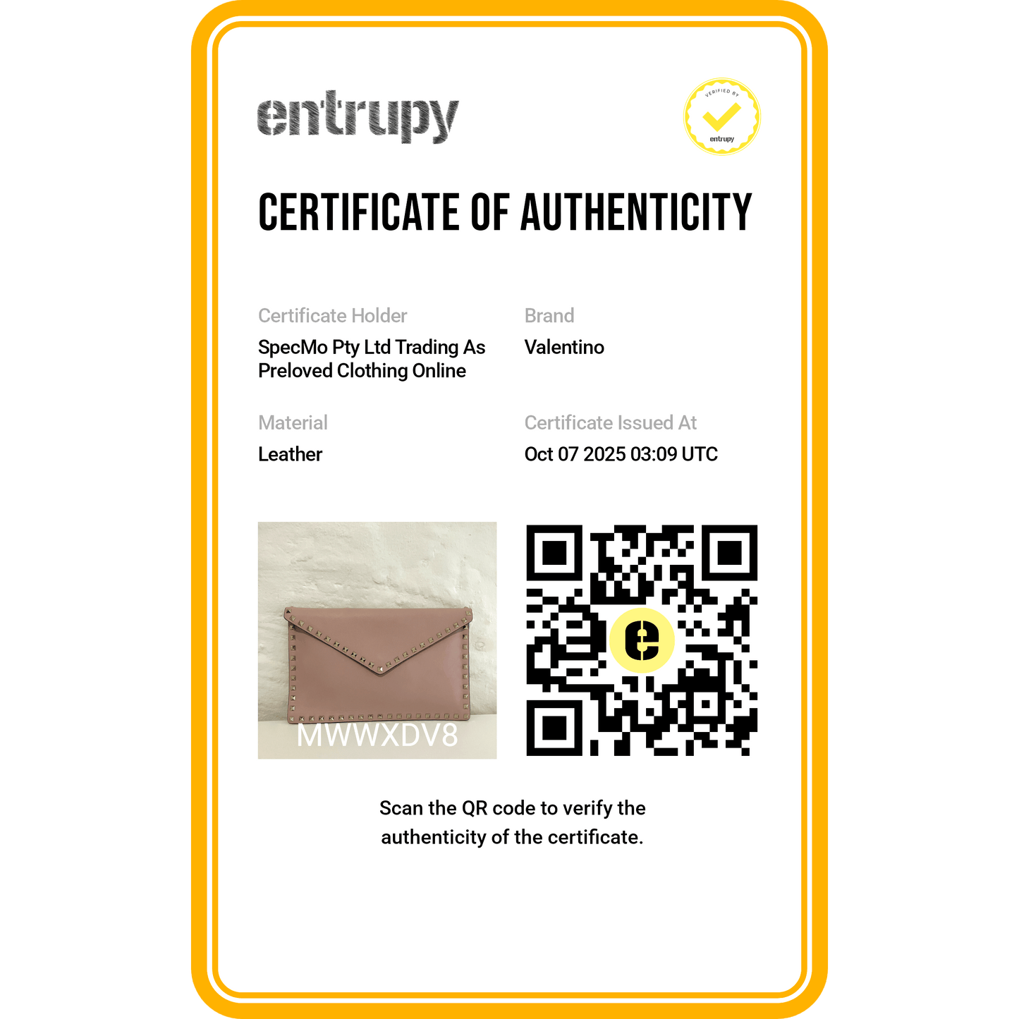 Valentino Garavani Pink Poudre Leather Rockstud Envelope Clutch Bag