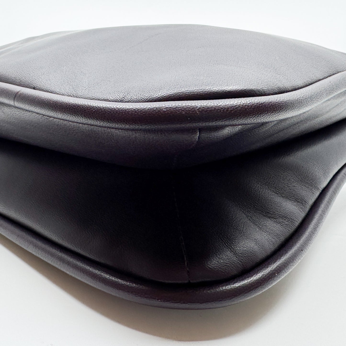 Witchery Plum Smooth Soft Leather Shoulder Bag [NEW]