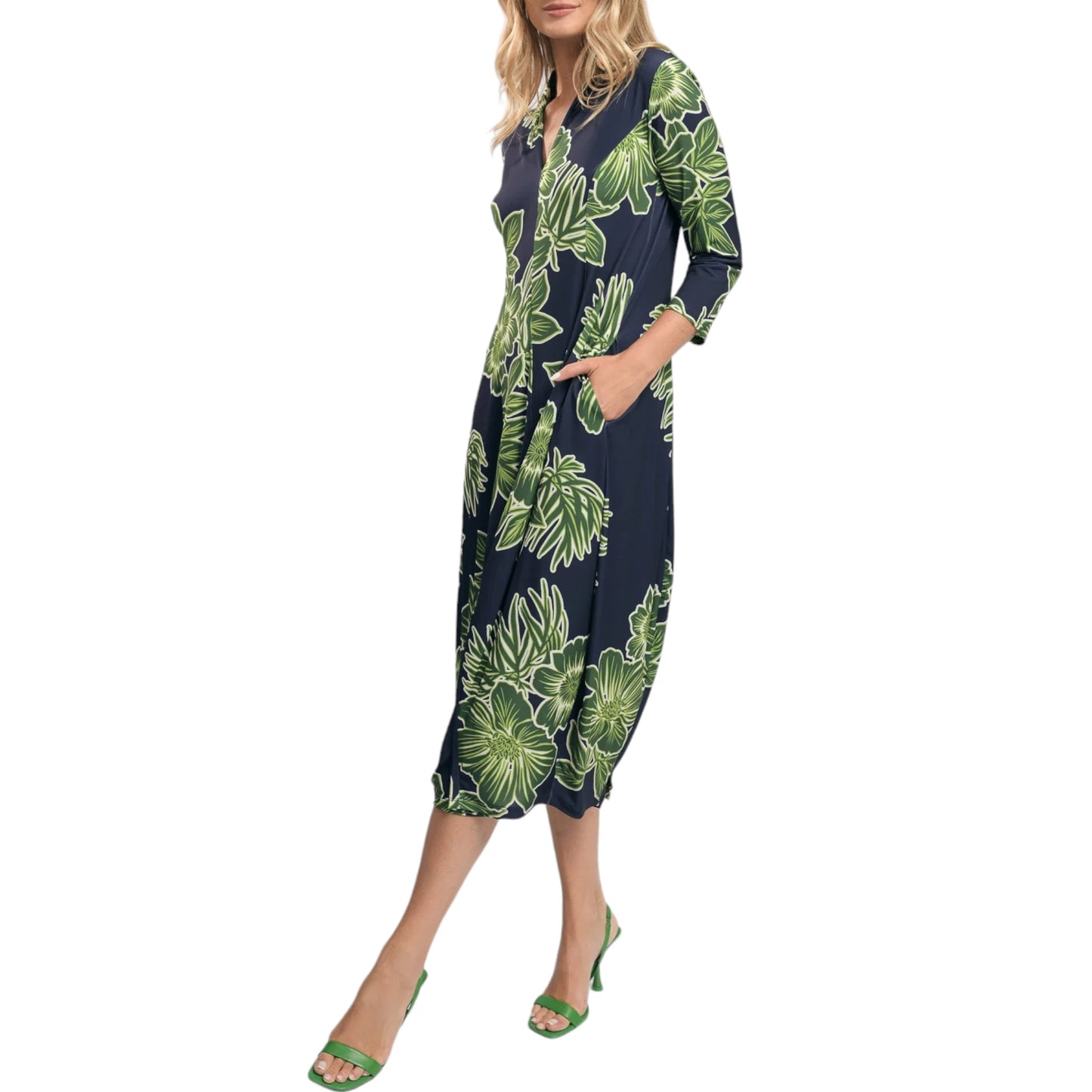 Alembika Green Island Cocoon Jersey Dress 2 ~ AU12-14 [NEW]