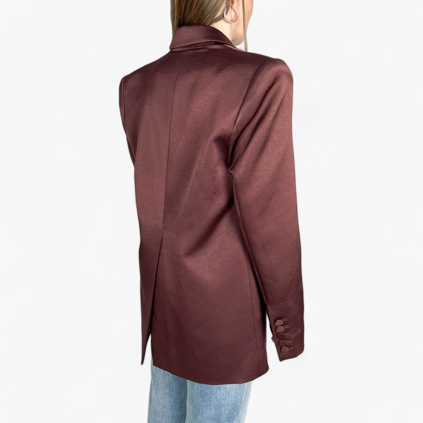 Alex Perry Brown Oversized Structured Blazer Jacket 8