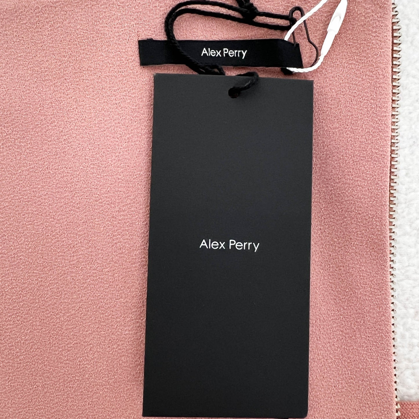 Alex Perry Miran Light Pink Stretch Crepe Eyelet Corset Dress 10