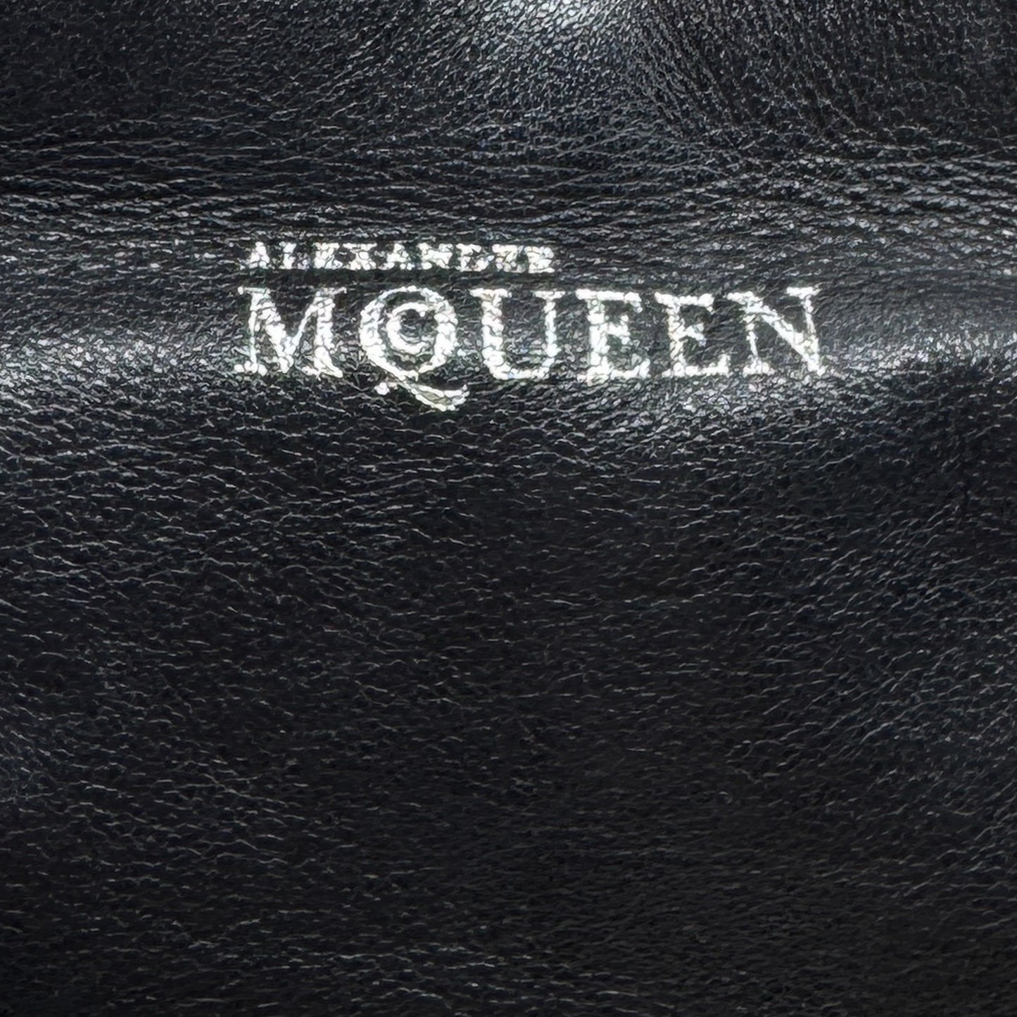 Alexander McQueen Black Leather Studded Skull Tote Bag