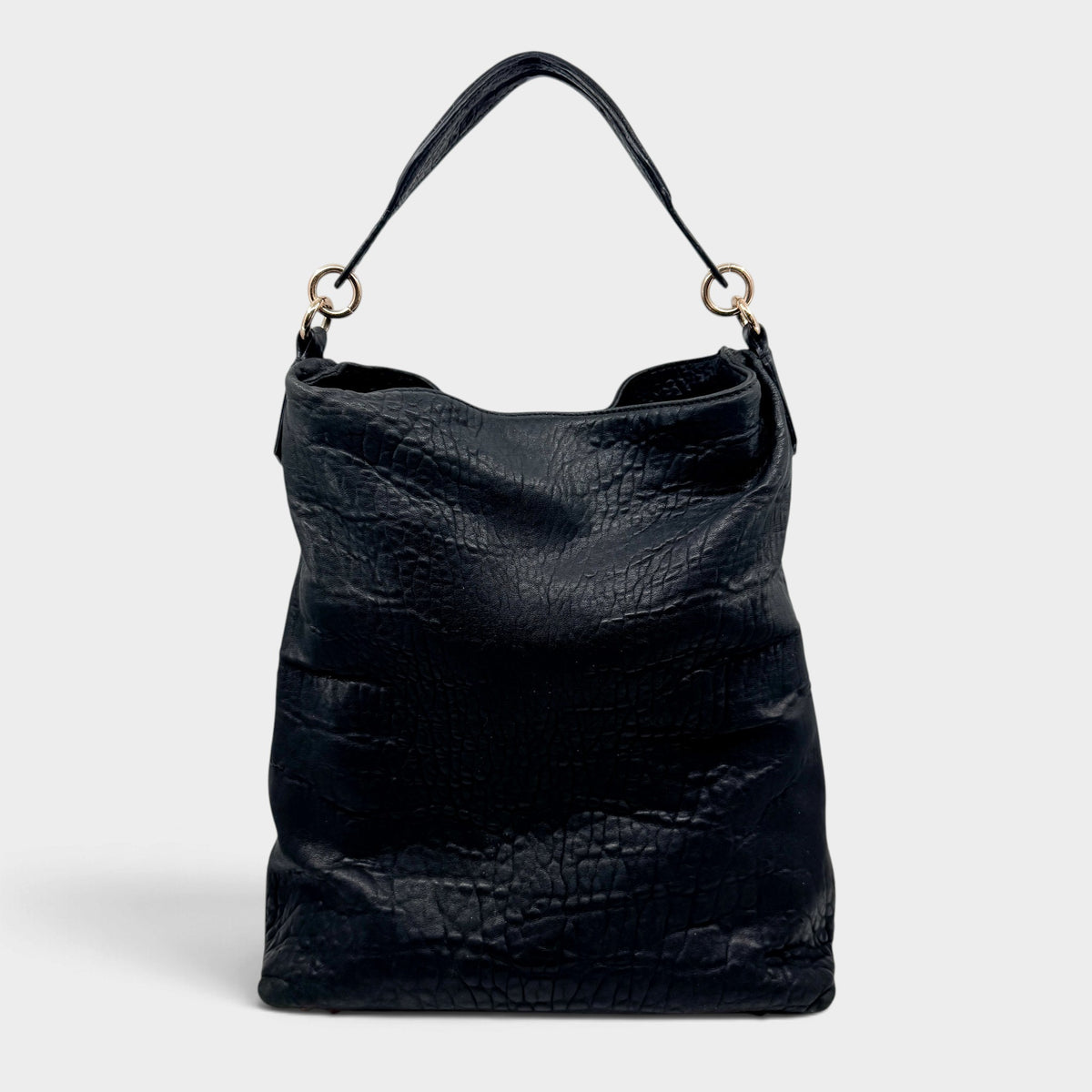 Alexander Wang Darcy Black Pebbled Leather Studded Hobo Bag