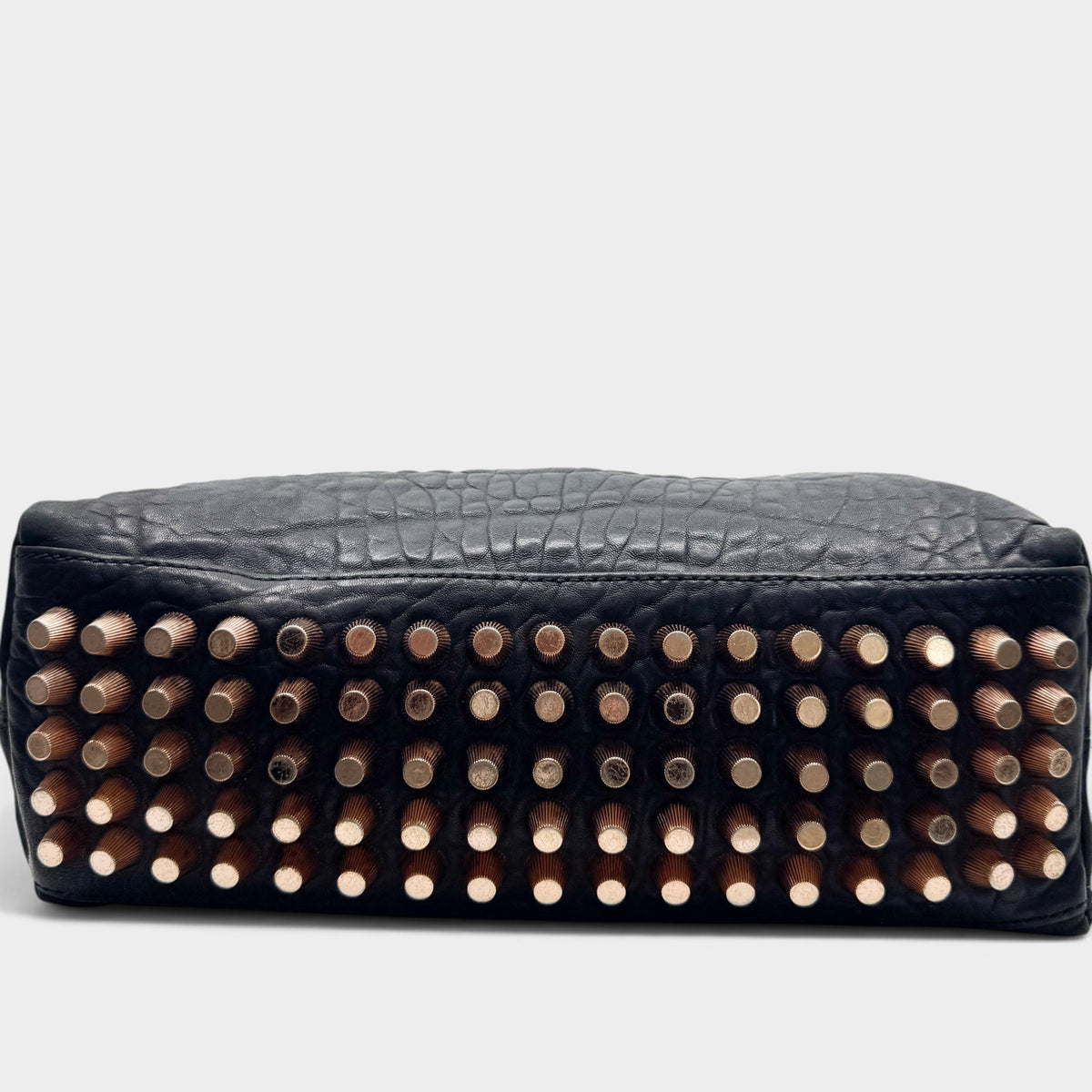 Alexander Wang Darcy Black Pebbled Leather Studded Hobo Bag