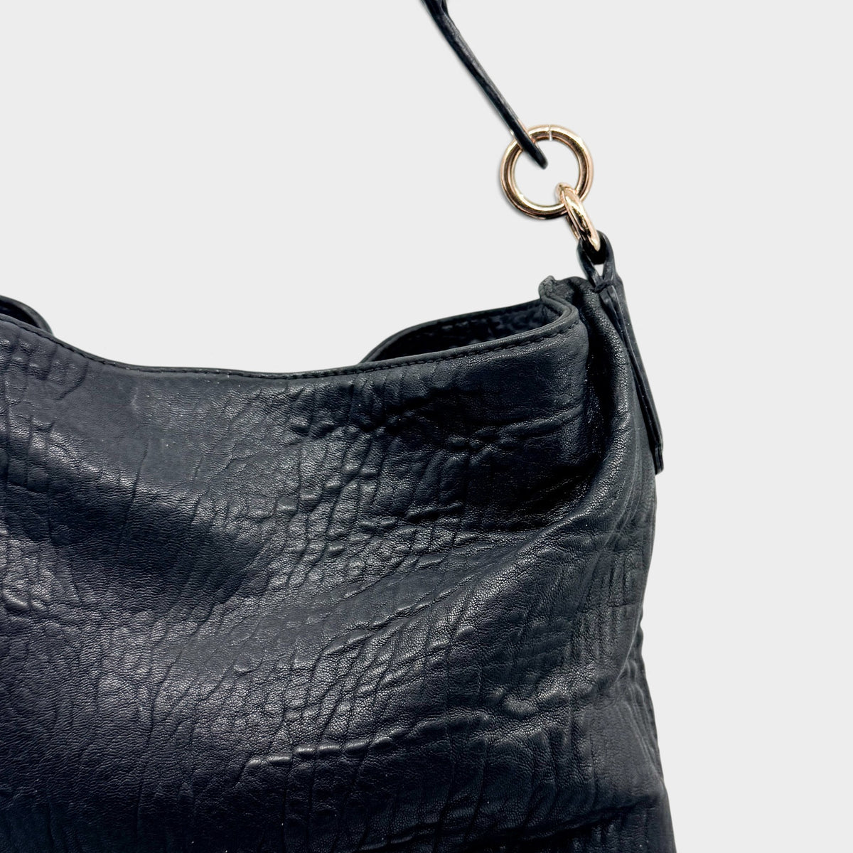 Alexander Wang Darcy Black Pebbled Leather Studded Hobo Bag