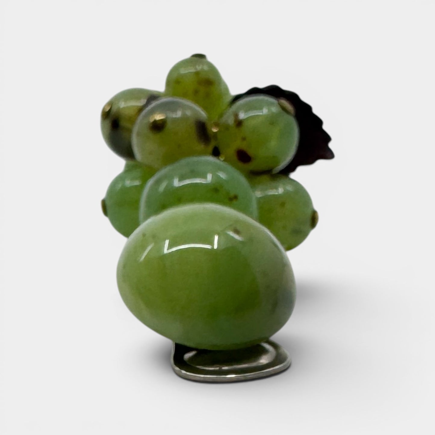 Angela Caputi Italy Green Marbled Resin Statement Clip On Earrings
