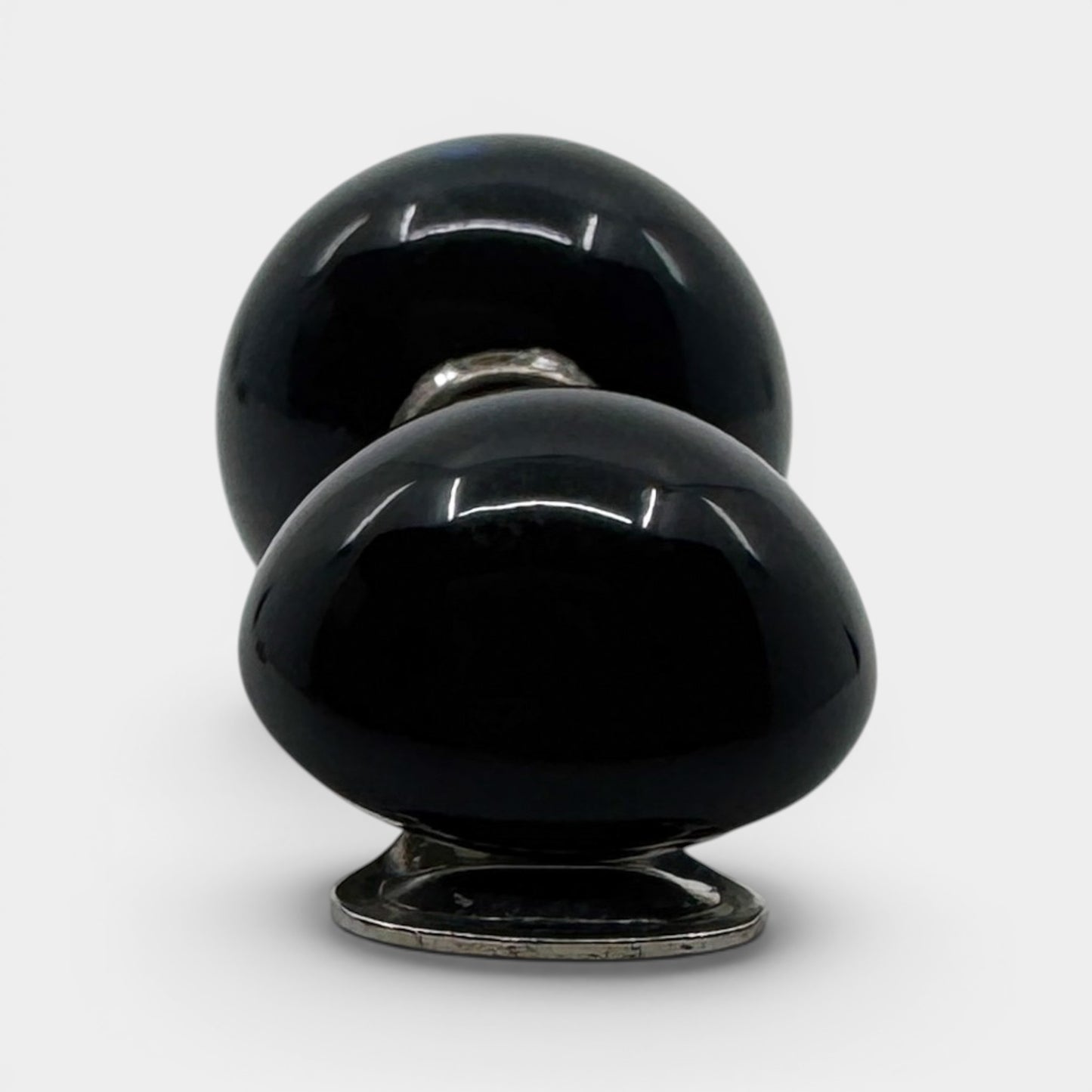 Angela Caputi Blue Black Resin Statement Drop Earrings