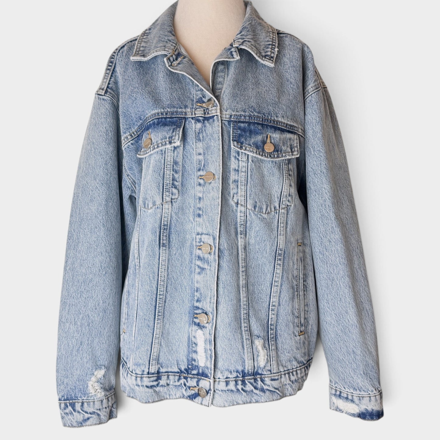 Anine Bing Blue Wash Denim Rory Jacket Medium ~ AU10-12