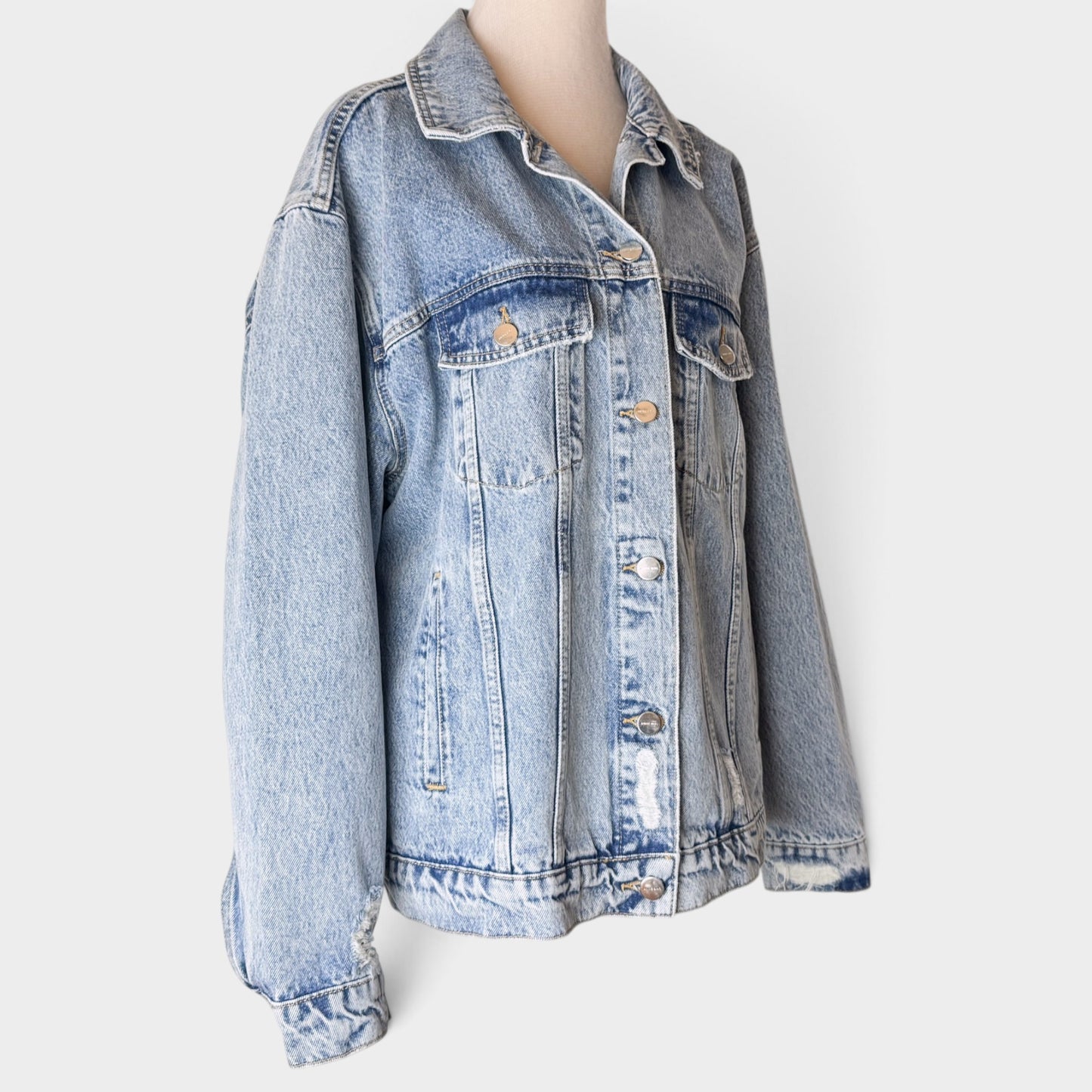 Anine Bing Blue Wash Denim Rory Jacket Medium ~ AU10-12