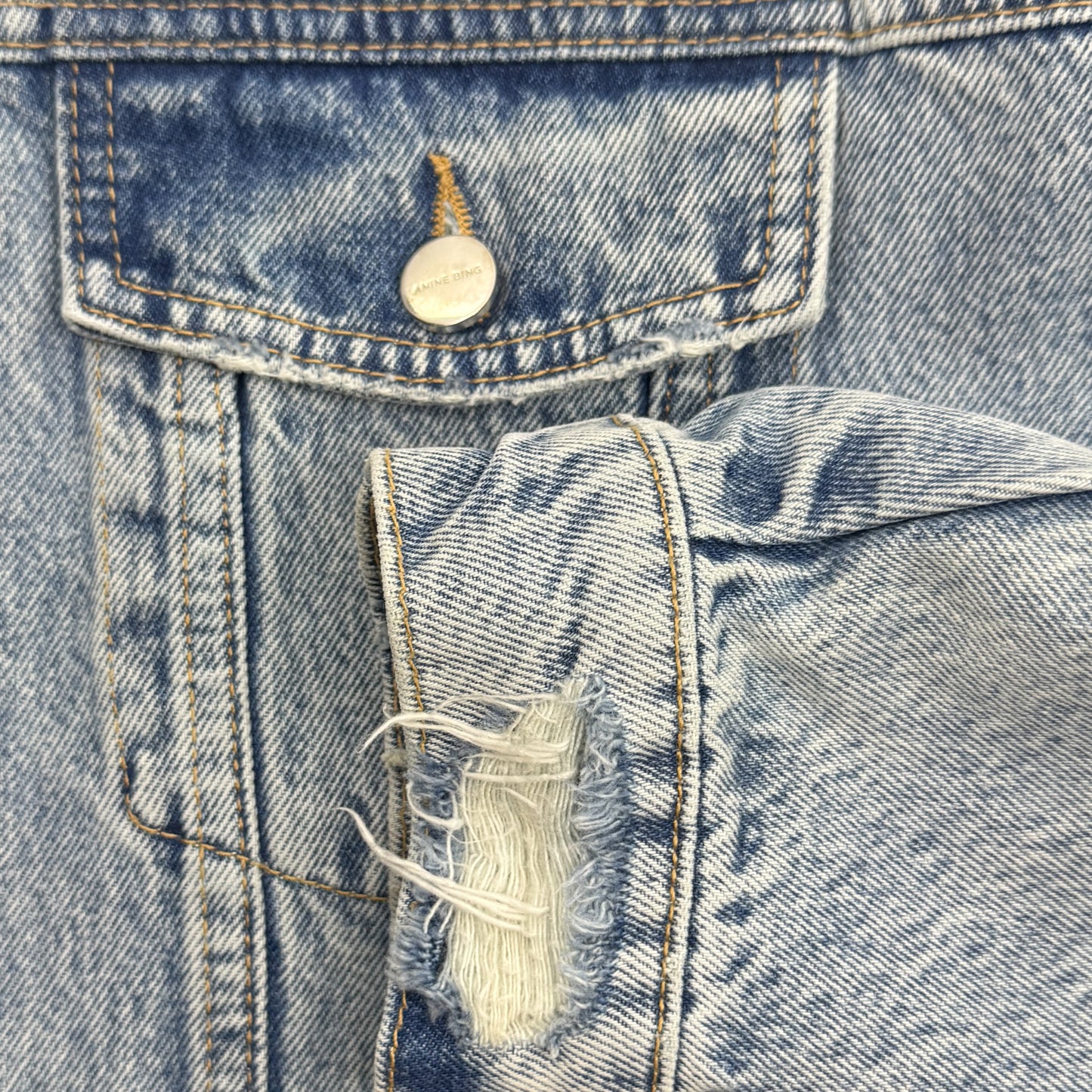 Anine Bing Blue Wash Denim Rory Jacket Medium ~ AU10-12