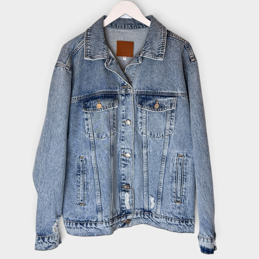 Anine Bing Blue Wash Denim Rory Jacket Medium ~ AU10-12