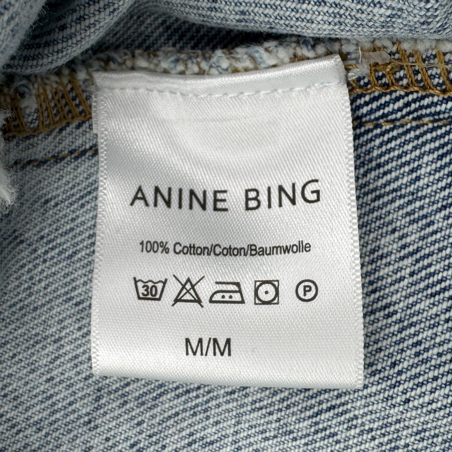 Anine Bing Blue Wash Denim Rory Jacket Medium ~ AU10-12