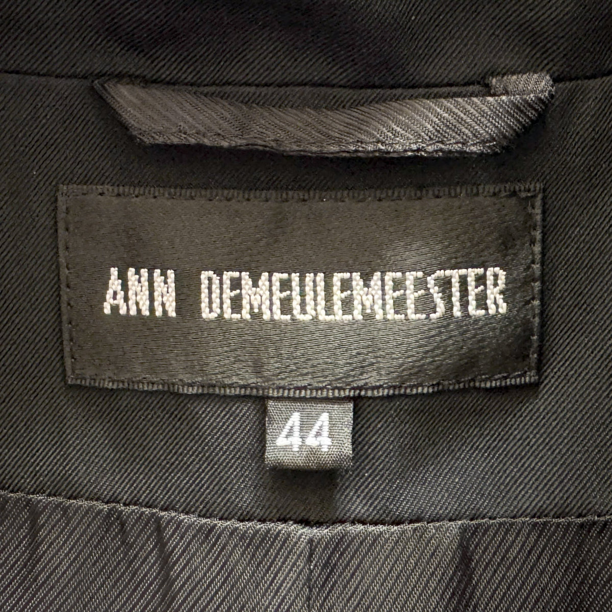 Ann Demeulemeester Black Asymmetric Zip Moto Jacket 44 ~ Medium ~ AU12