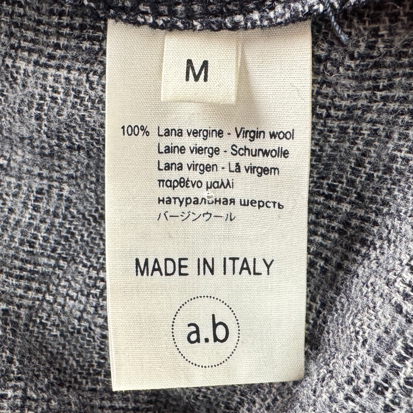 A.B. Apunto Prince of Wales 100% Virgin Wool Dropped Waist Dress M ~ AU10-12 [NEW]