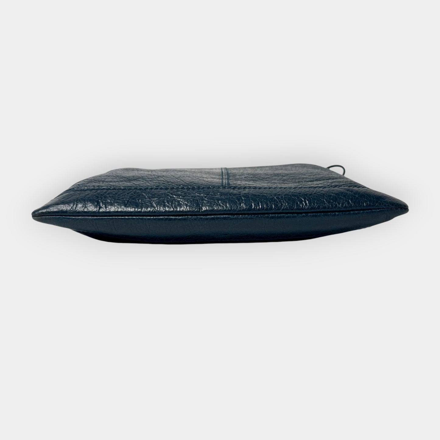 Balenciaga Dark Teal Green RH Day Crinkled Leather Messenger Bag