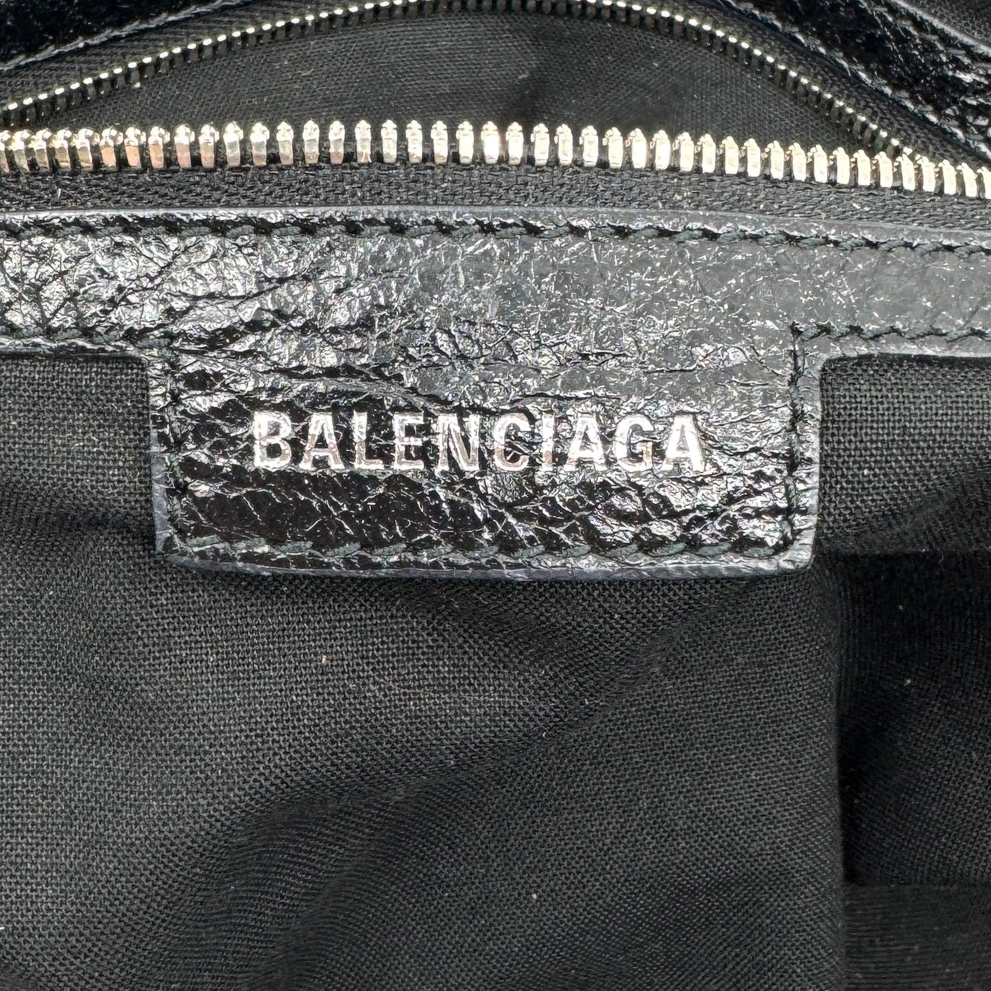 Balenciaga Black Arena Leather Le Cagole Messenger Crossbody Bag