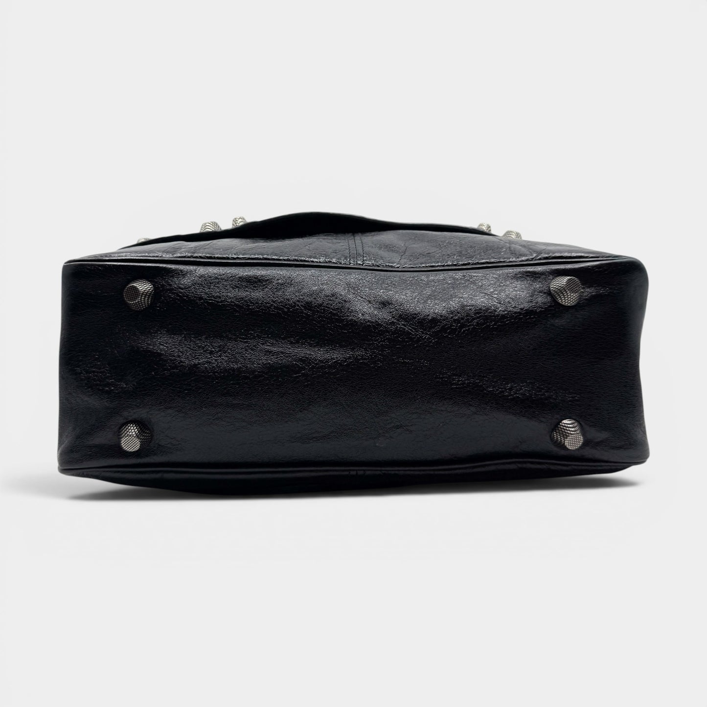 Balenciaga Black Arena Leather Le Cagole Messenger Crossbody Bag