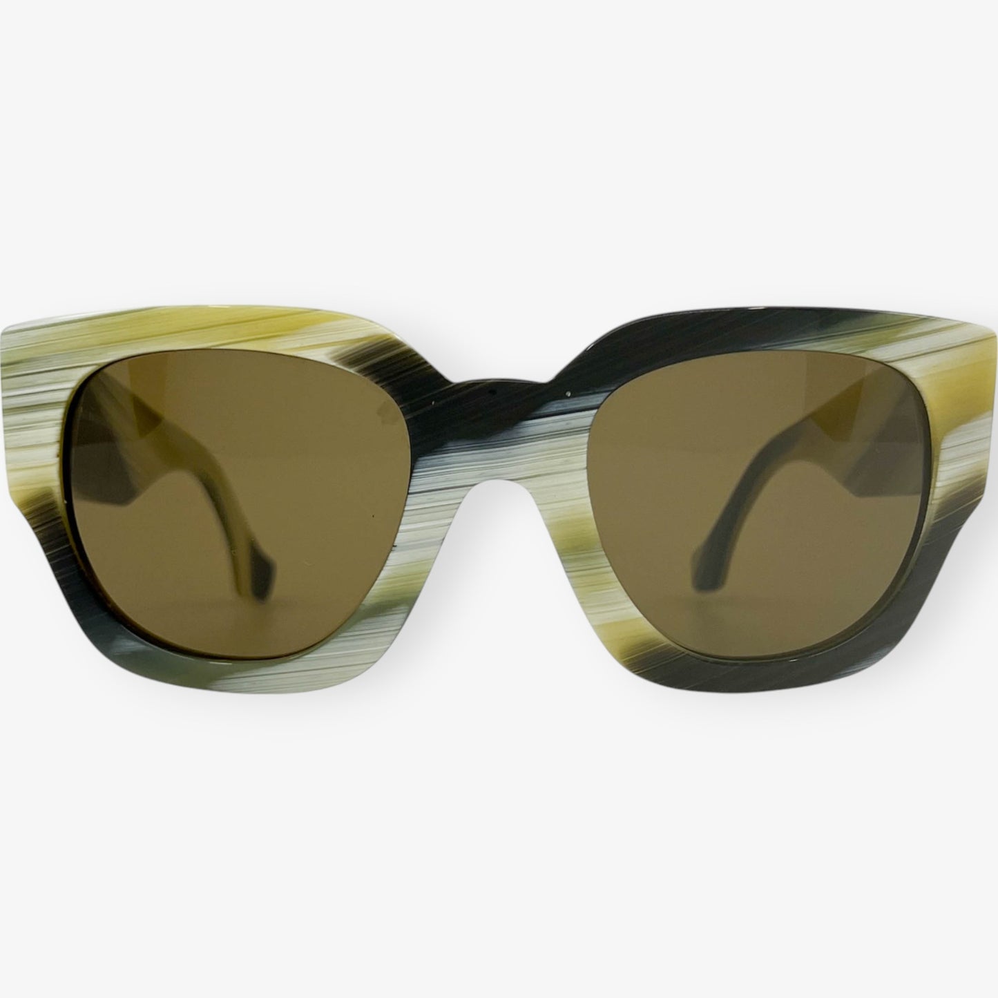 Balenciaga Horn Effect Green & Yellow Sunglasses #BA0011