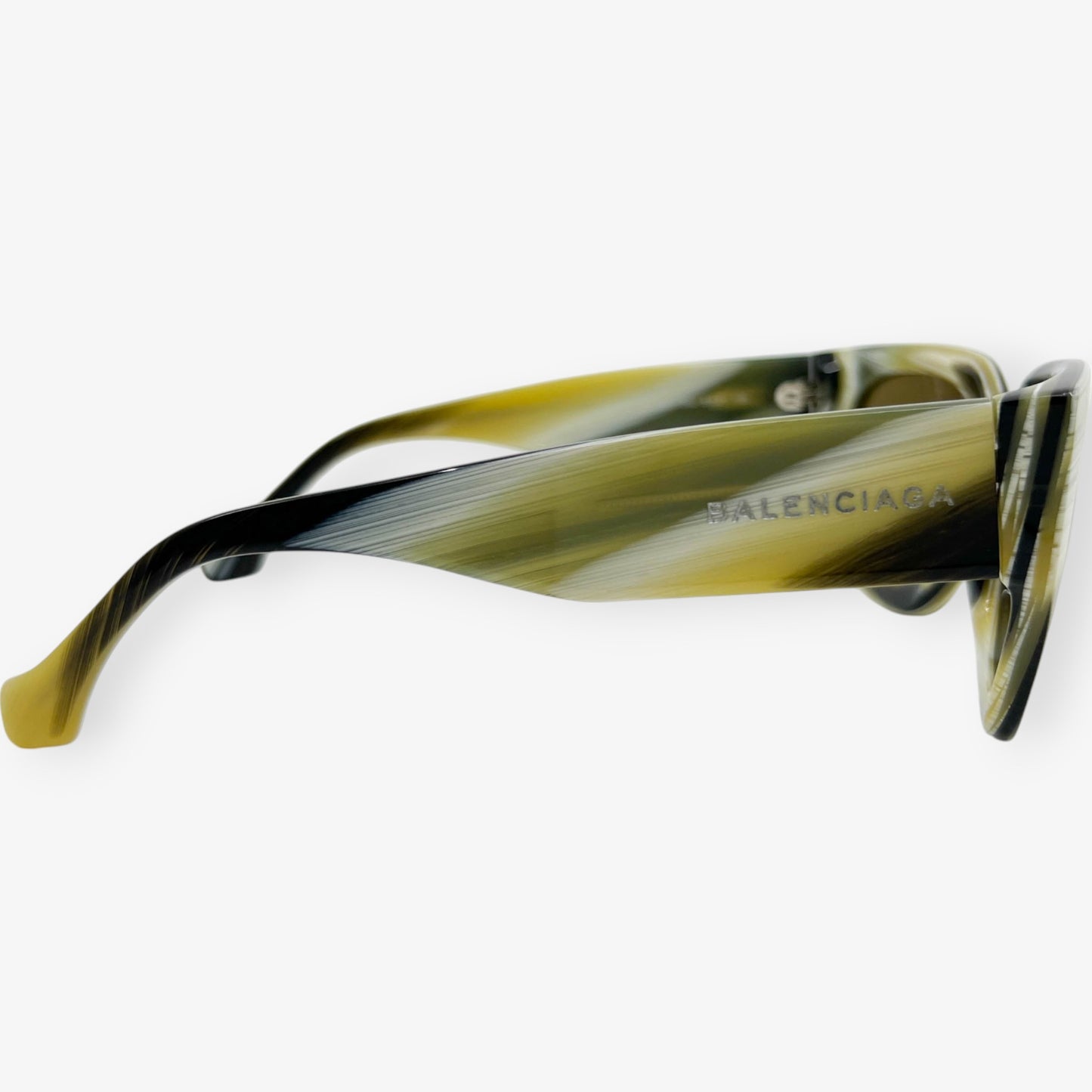 Balenciaga Horn Effect Green & Yellow Sunglasses #BA0011