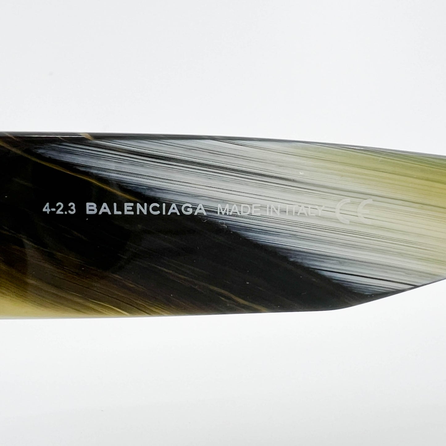 Balenciaga Horn Effect Green & Yellow Sunglasses #BA0011