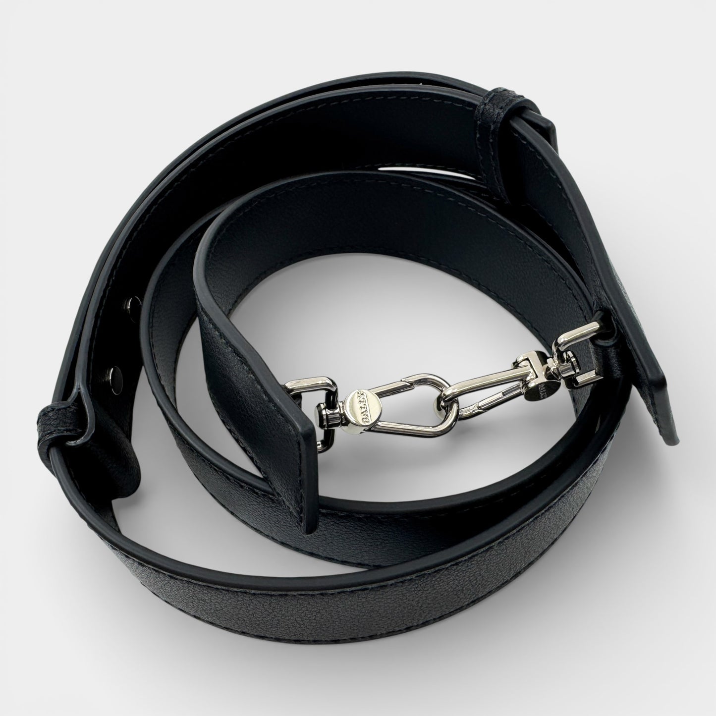 Bally Kairi Black Smooth Leather Structured Bowling Weekender Tote Bag