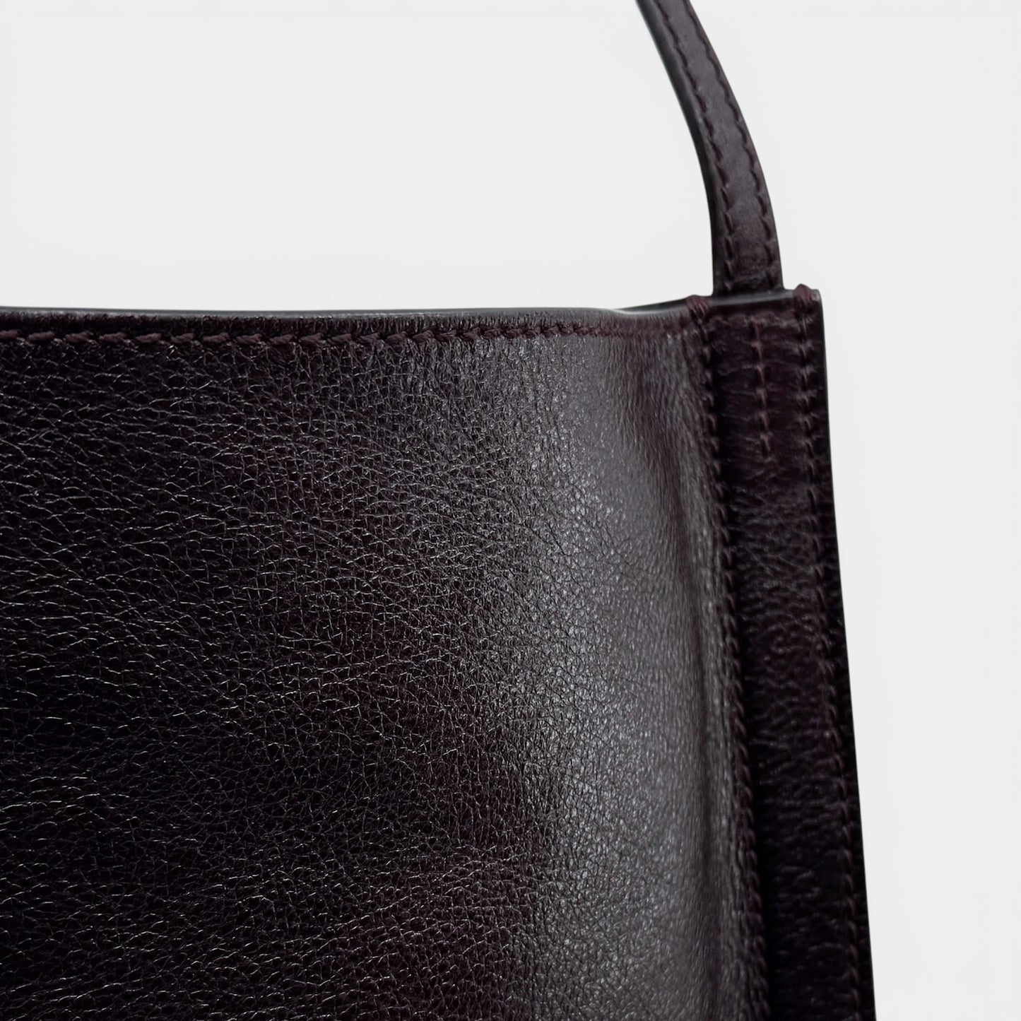 Bally Dark Burgundy Brown Leather Beckett Sac Tote Bag