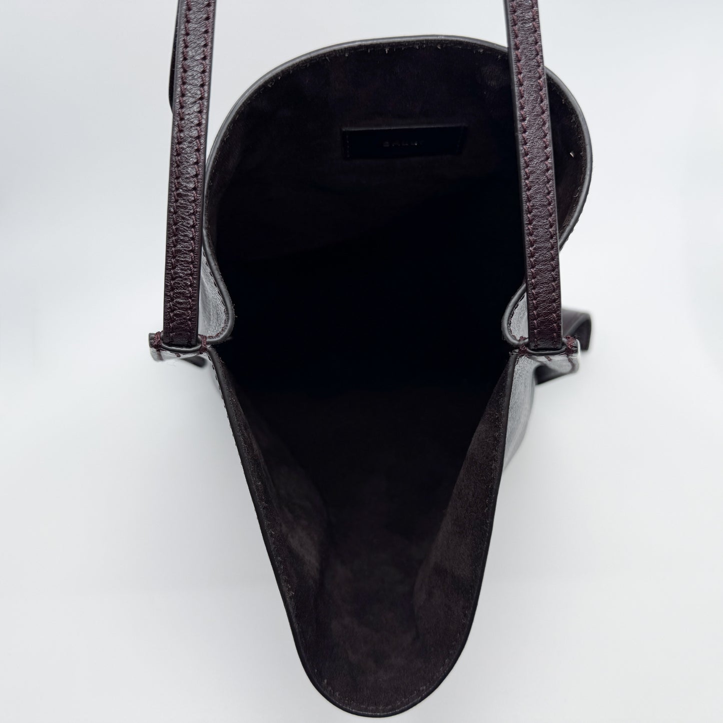 Bally Dark Burgundy Brown Leather Beckett Sac Tote Bag