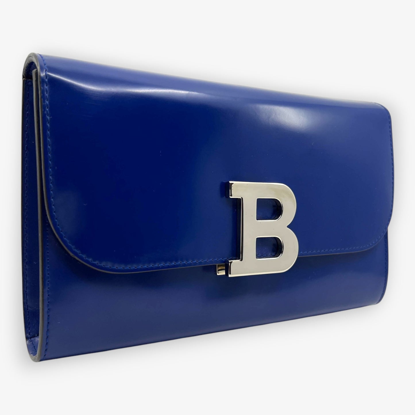 Bally Cobalt Blue Smooth Calf Leather Clutch & Shoulder Bag