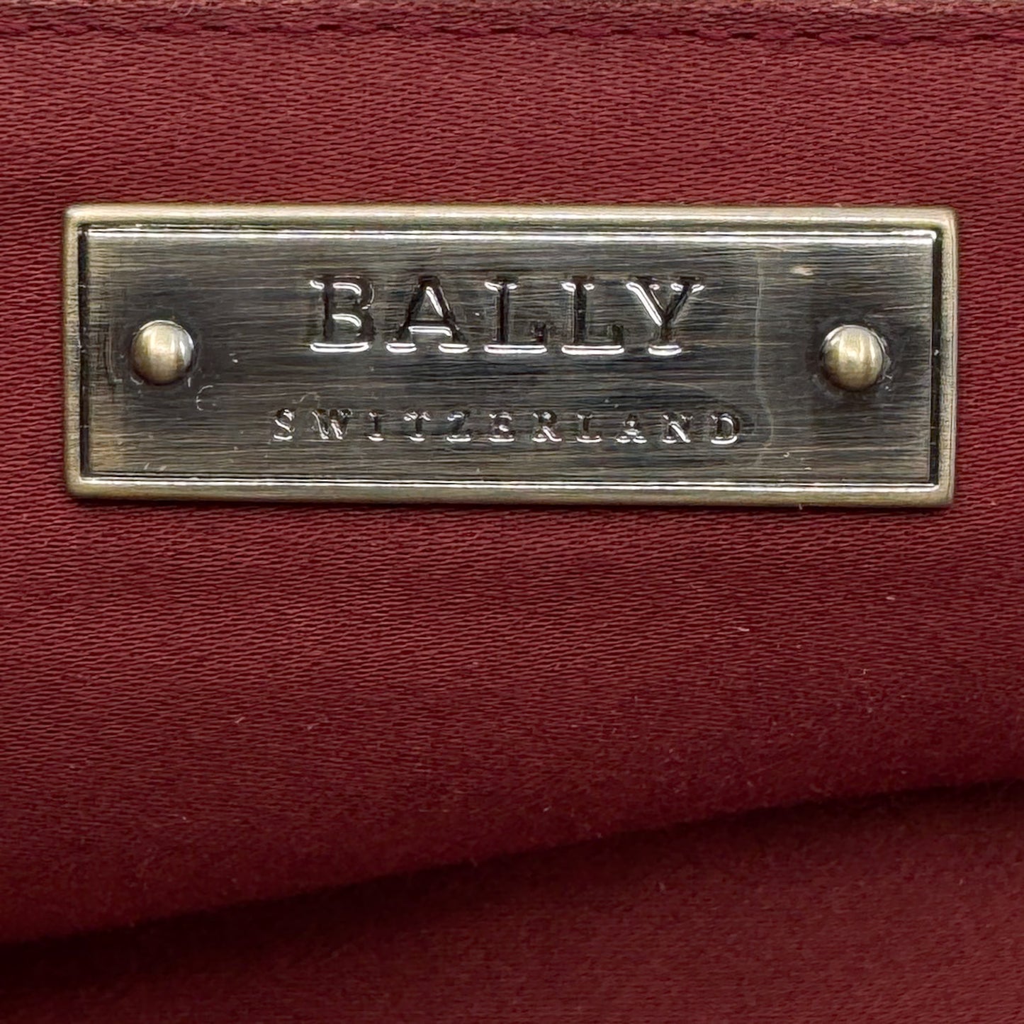 Bally Blush Beige Leather Wristlet Clutch Bag