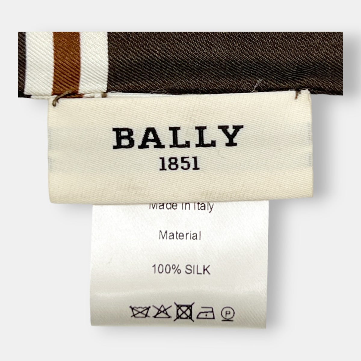 Bally 100% Silk Brown Bandeau Scarf & Belt