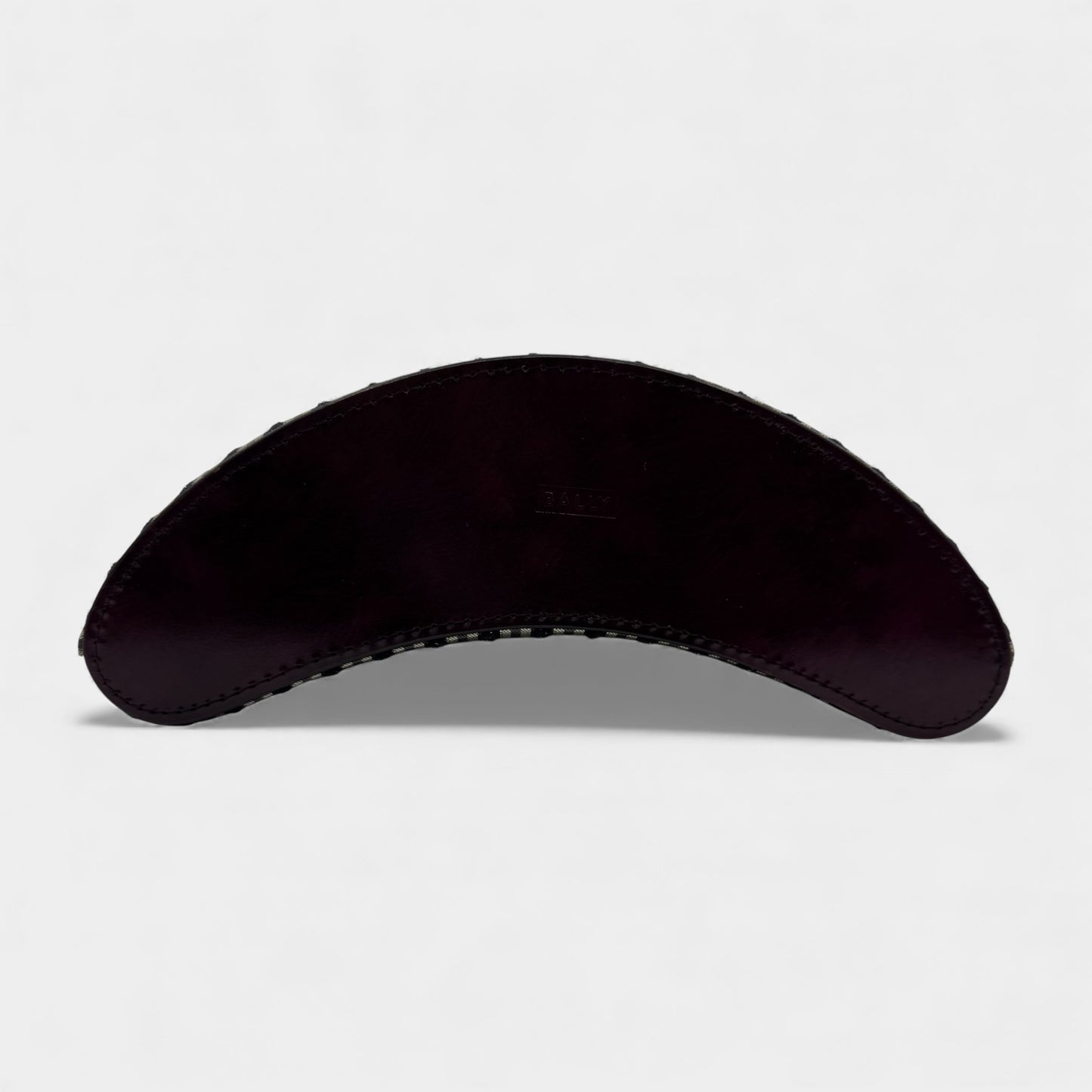 Bally Vintage Black Grey Metallic Stripe Shoulder Bag