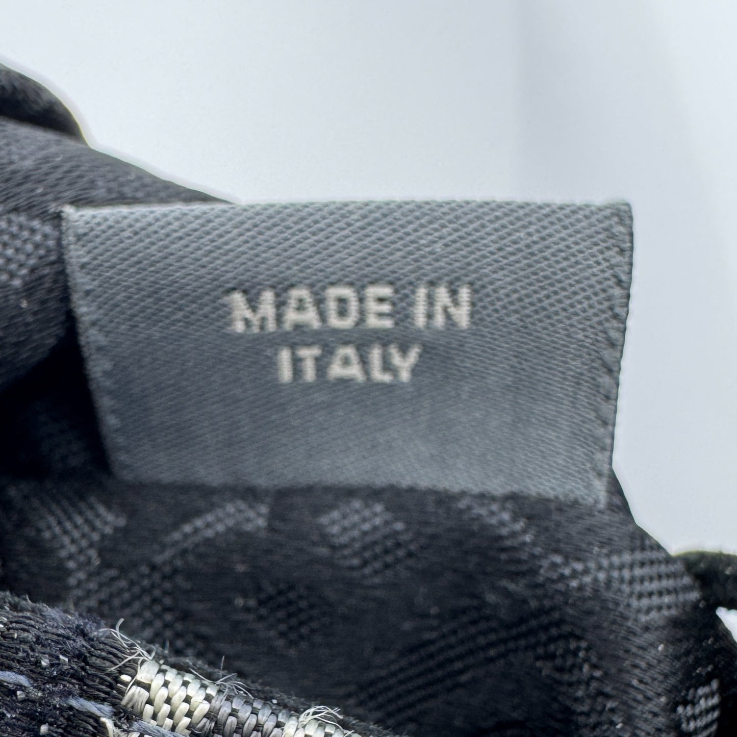 Bally Vintage Black Grey Metallic Stripe Shoulder Bag