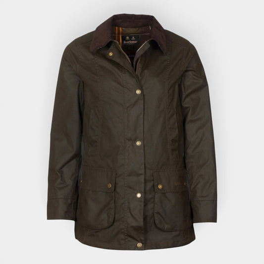 Barbour Khaki Green Waxed Cotton Fiddich Coat AU10 ~ Medium [NEW]