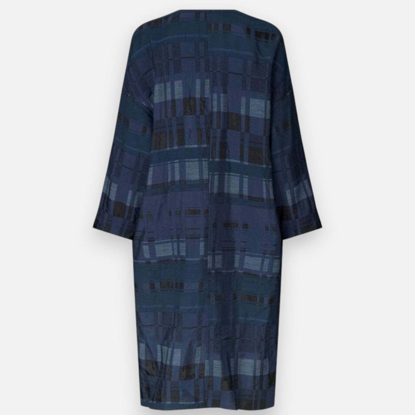 Baum & Pferdgarten Blue 'Drisha' Jacquard Duster Coat EU38 ~ AU10-12 ~ M [NEW]