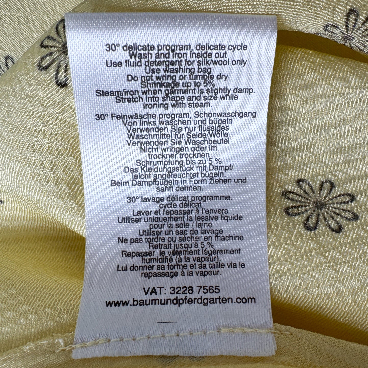 Baum Und Pferdgarten Yellow Daisy Flower Midi Dress EU40 ~ AU10