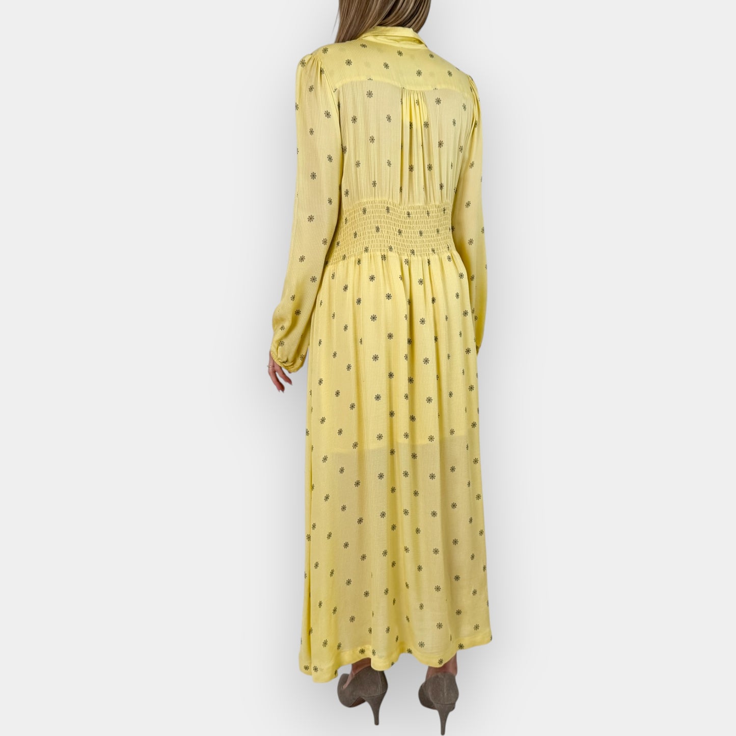 Baum Und Pferdgarten Yellow Daisy Flower Midi Dress EU40 ~ AU10
