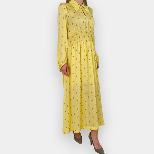Baum Und Pferdgarten Yellow Daisy Flower Midi Dress EU40 ~ AU10