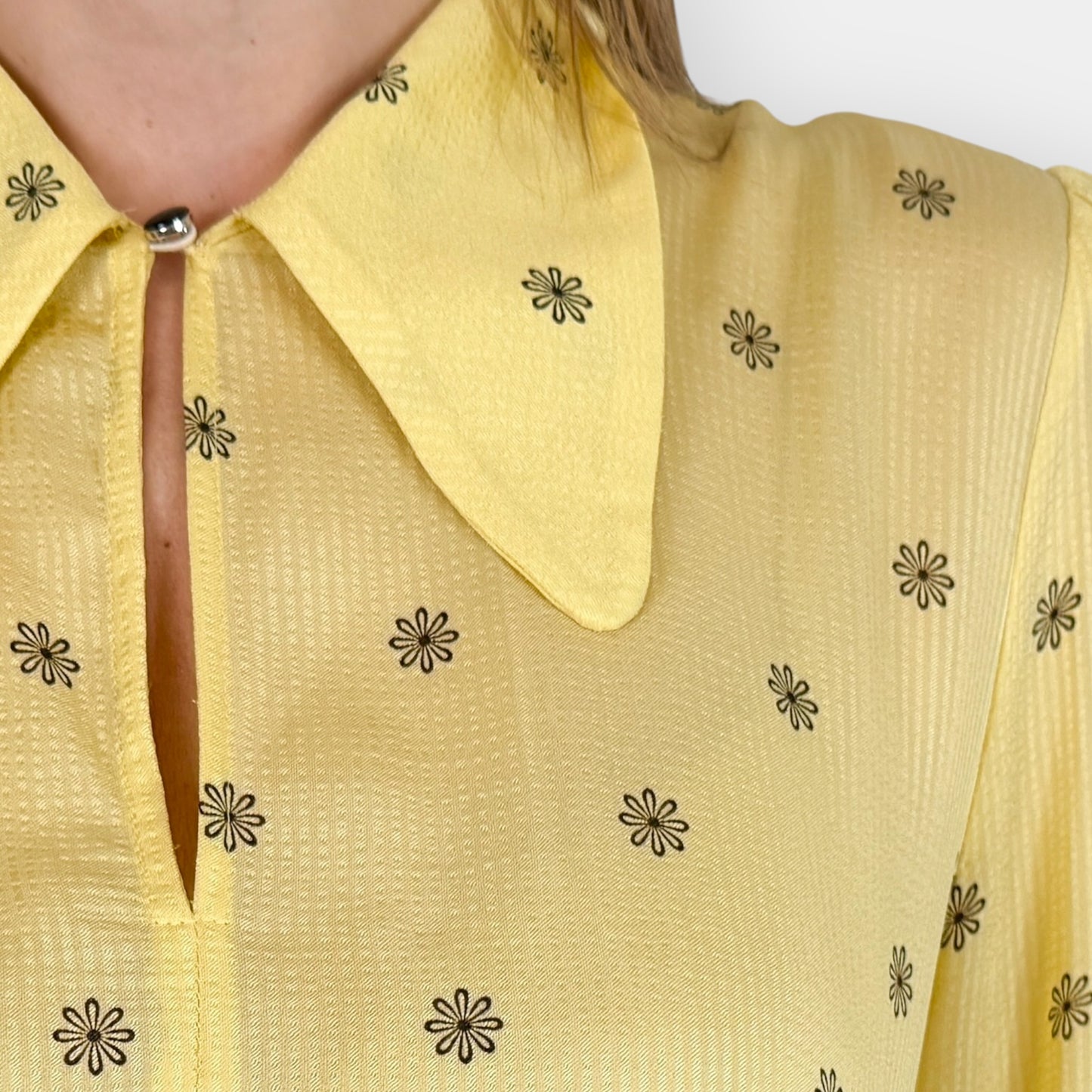 Baum Und Pferdgarten Yellow Daisy Flower Midi Dress EU40 ~ AU10