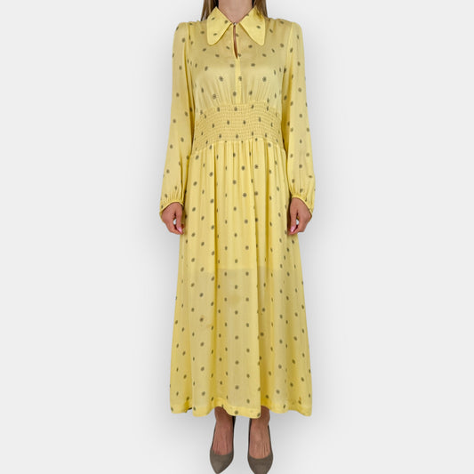 Baum Und Pferdgarten Yellow Daisy Flower Midi Dress EU40 ~ AU10