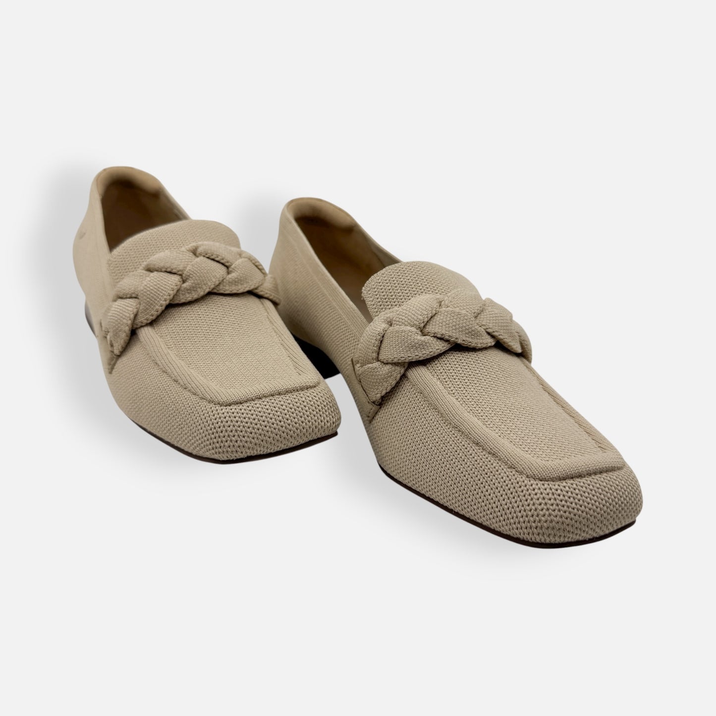 Vivaia Beige Caitlin Square-Toe Knot Loafers EU40.5 ~ AU9.5